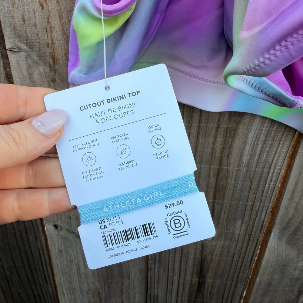 NWT Athleta Reversible Swim bikini Size 14/XL
